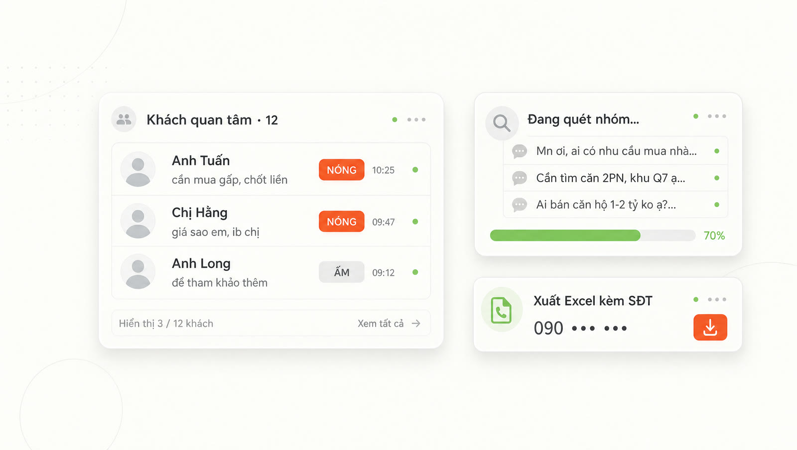 Minh hoạ: danh sách khách được chấm điểm, kính lúp đang quét hồ sơ nhóm